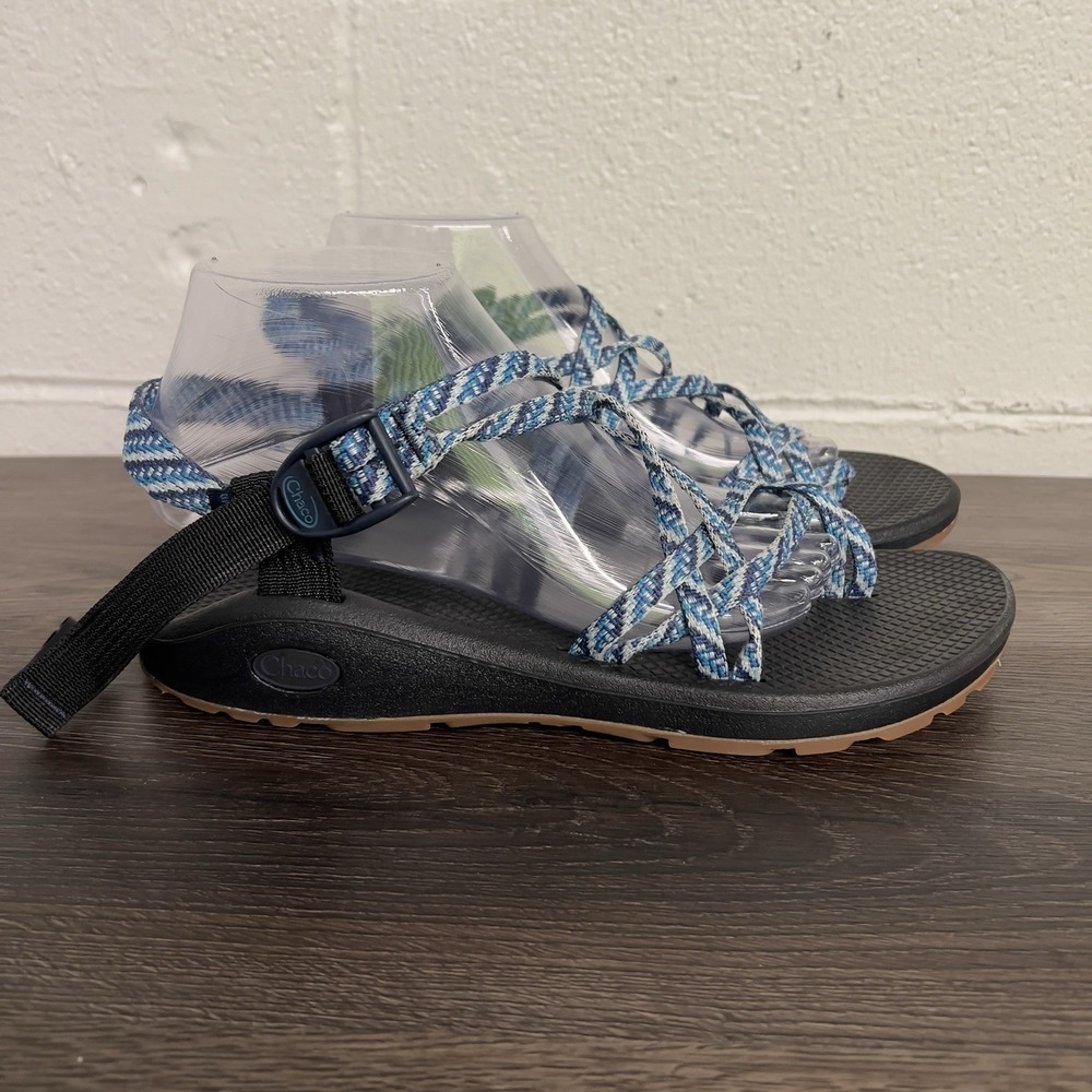 Chaco Z Cloud Strappy Sport Sandals‎ Women's Size 11 Blue Black Hiking